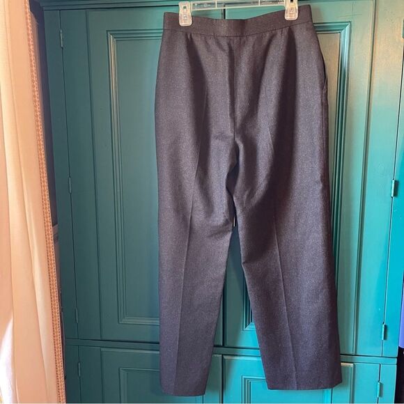 CHANEL Wool Cashmere Pants Trousers High Waist Wide Leg Silk Lined Sz 44 / 12 - Picture 7 of 7